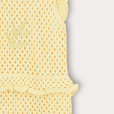 Knitted overalls with embroidery - yellow