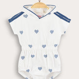 Sporty overalls with a hood - Royal
