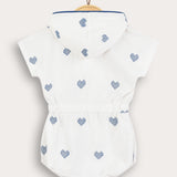 Sporty overalls with a hood - Royal
