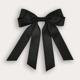 Double Satin Bow Tie - Navy