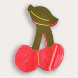 Acrylic fruit brooch - strawberry