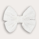 Mini Lace Cotton Brooch - White