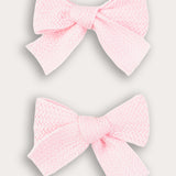 Pair of Mini Herringbone Pins - Pink