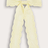 Long lace bow tie - yellow
