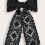 Lace Bow Tie - Black