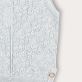 V-neck knit cardigan - light blue