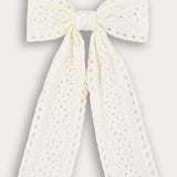 Lace Bow Tie - Beige