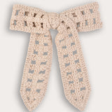 Crocheted pin with holes - beige