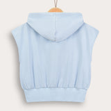 Sports vest with hood - light blue