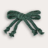 Pair of mini braided hairpins - green