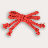 Pair of mini braided hairpins - red
