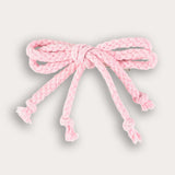 Pair of mini braided hairpins - pink