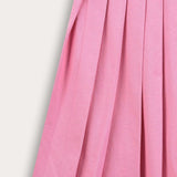 Flared Pleated Skirt - Pink