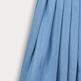 Flared Pleated Skirt - Blue