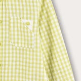 Button-down plaid shirt - lime