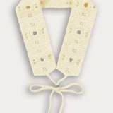Elegant crochet ribbon - beige
