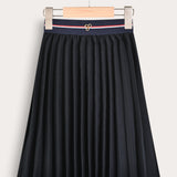 School skirt red stripe - navy