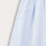 Striped skirt with pockets - light blue