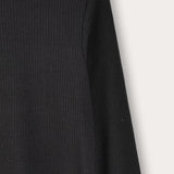 Ribbed Pastel Half-Golf - Black