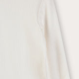 Half-zip pastel ribbed knit - Beige