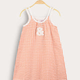 Checkered halter top - orange