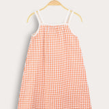 Checkered halter top - orange