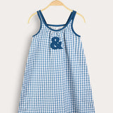 Strapless blouse with checks - light blue