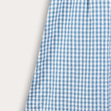 Strapless blouse with checks - light blue