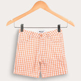 Checkered shorts - orange