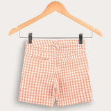 Checkered shorts - orange