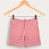 Checkered shorts - red