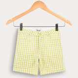 Checkered Shorts - Lime