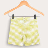 Checkered Shorts - Lime