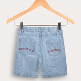 Striped shorts - blue