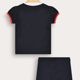 Set with a country house pattern - Navy