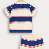Striped Baby Set - Royal