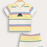 Striped Baby Set - Yellow