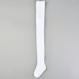 Stretchy cotton tights - white