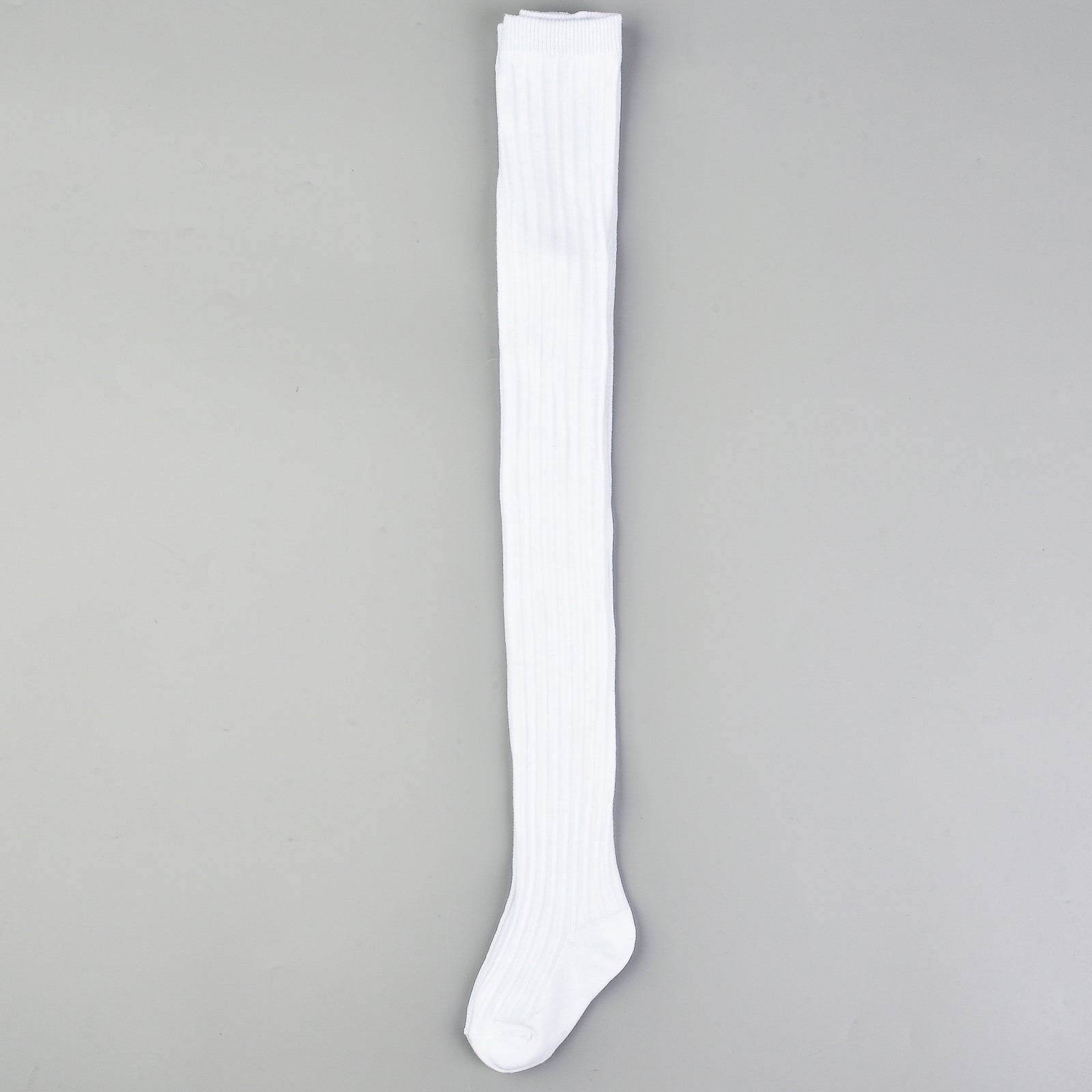 Stretchy cotton tights - white