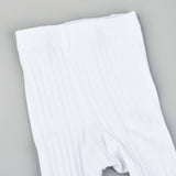 Stretchy cotton tights - white