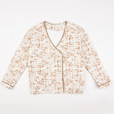 Long-sleeved shirt, textured, boys - stone