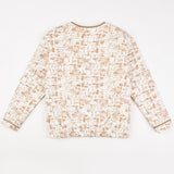 Long-sleeved shirt, textured, boys - stone