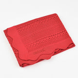 Knitted blanket - red