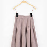 Pleated Waffle Skirt - Beige