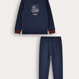 Ribbed pajama set - Navy