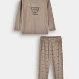 Good Night Rib Pajamas - Brown