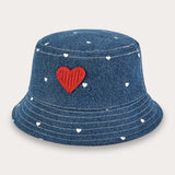 Bucket hat print - Dark denim