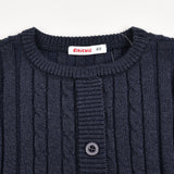 Buttoned knit dress - Navy