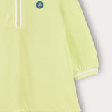 Polo dress with zipper - lime