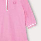 Polo dress with zipper - pink